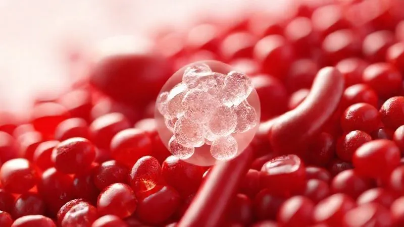 Photorealistic close-up of red kidney beans with a magnified view of a sugar molecule (oligosaccharide) superimposed, symbolizing the digestive challenge. Soft, warm lighting, sharp focus, 8K hyper-detailed. Photorealistic, professional photography, 8K, cinematic lighting, sharp focus, depth of field, shot on a high-end DSLR.