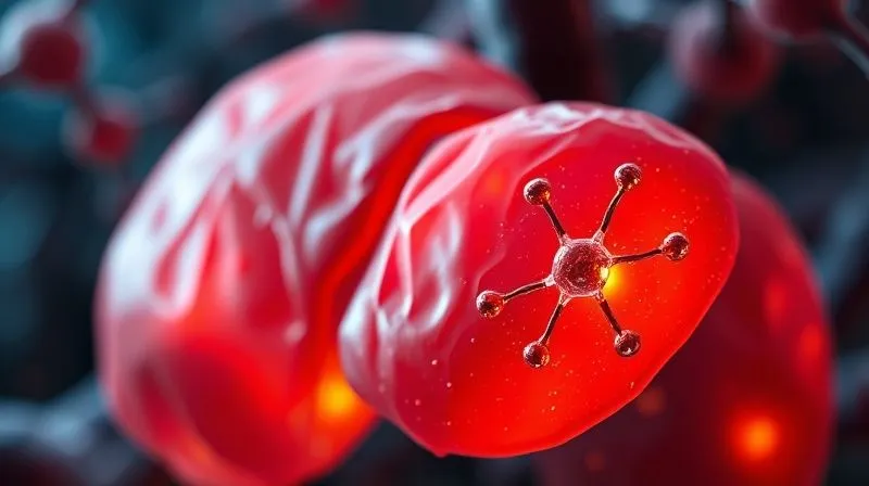 A photorealistic, professional photography, 8K, cinematic lighting, sharp focus, depth of field, shot on a high-end DSLR, showing a microscopic view of enzyme inhibition in a human liver, with abstract representations of furanocoumarins interacting with metabolic pathways, conveying complexity and caution.