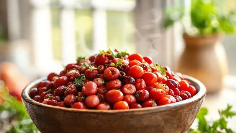 A close-up, photorealistic image of a vibrant, healthy red bean salad in a rustic bowl, with fresh herbs and a hint of steam, against a soft-focus background of a sunlit kitchen window. The scene evokes feelings of lightness, health, and satisfaction. professional photography, 8K, cinematic lighting, sharp focus on the beans, depth of field, shot on a high-end DSLR.