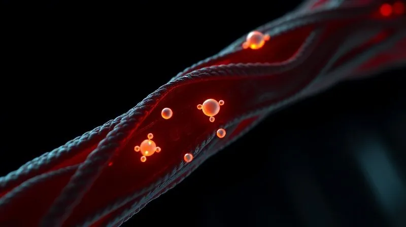 A photorealistic close-up of a human muscle fiber, intricately detailed, with glowing protein molecules highlighted within the structure, set against a dark, scientific background. Cinematic lighting, sharp focus, depth of field, 8K, professional photography, shot on a high-end DSLR, symbolizing the protective and metabolic role of protein in the body.